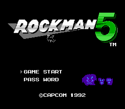 Rockman 5 - Dark Return Title Screen
